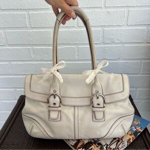 Y2K Coach Hampton Soho Leather Satchel Purse 🤍